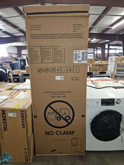 GE GUD24ESSMWW Electric Laundry Center, 74.50″H x 23.75″W x 27.25″D - Roller Auctions