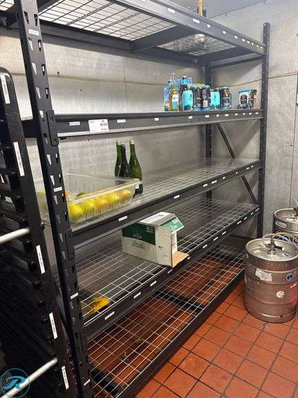 NSF Certified Metal Wire Shelving Unit with 4-Tiers, 90 in x 90 in x 24 in - Roller Auctions