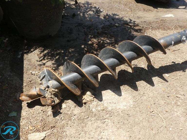 McMillan Hydraulic Posthole Digging Attachment To Fit Skid Steer Loader, With 8" Auger Bit - Roller Auctions