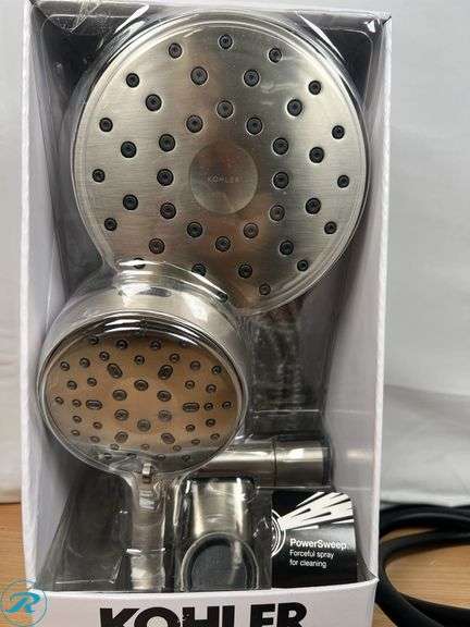 Kohler Prone 3-in-1 Multifunction Shower Head with PowerSweep, Matte Bkack- Used; Kohler; Prone 3-in-1 Multifunction Shower Combo Kit- Used - Roller Auctions