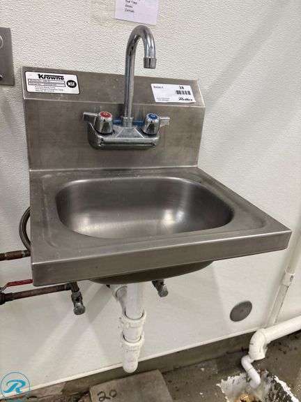 Krowne Model HS-2L Wall-Mounted Stainless Steel Hand Sink with Faucet