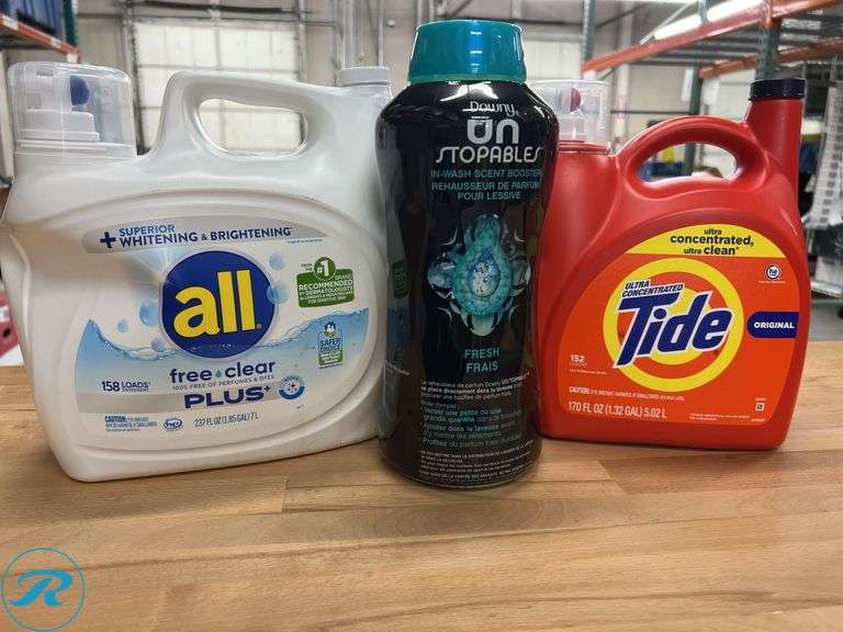 (3) Assorted Laundry Detergent/Softener - Like New/Missing Some - Roller Auctions