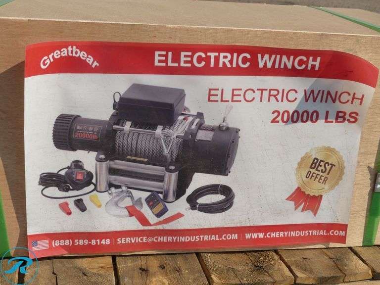 New Greatbear Electric Winch, 20,000Lb Capacity - Roller Auctions
