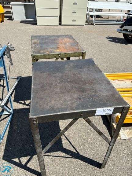 (3) Metal Stands and Feed Table Frames - Roller Auctions