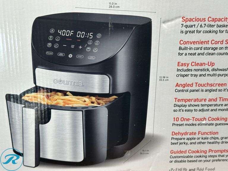 Gourmia 7 qt Air Fryer- New - Roller Auctions
