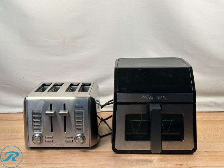 Gourmia 8-Quart Digital Air Fryer with Window & Light- Used; Cuisinart Custom Select 4-slice Toaster- Used - Roller Auctions
