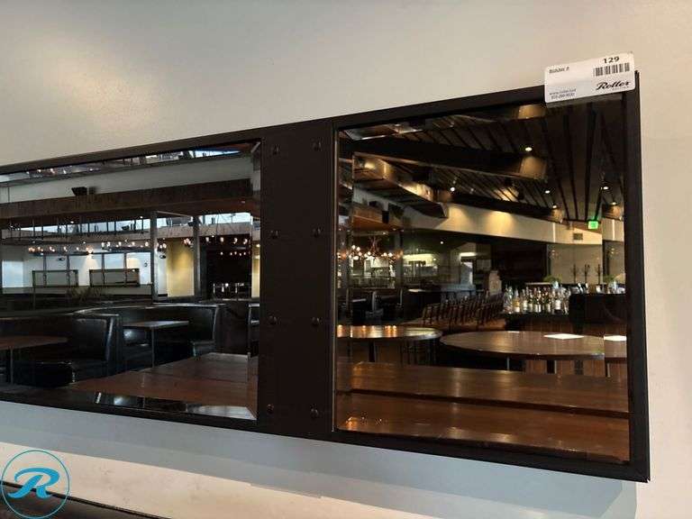 Approx. 18′ Rectangular Wall-Mounted Mirror Panel - Roller Auctions
