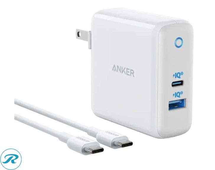 Anker - PowerPort PD 60W GaN Fast Charger and USB-C to C Cable 6ft for Macbook and Mobile Devices, White - New - Roller Auctions