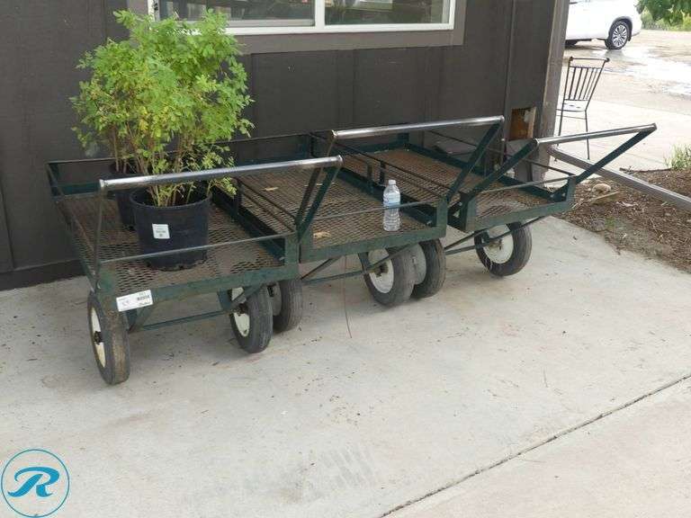 (3) 3-Wheel Nursery Carts (Plants Not Included)