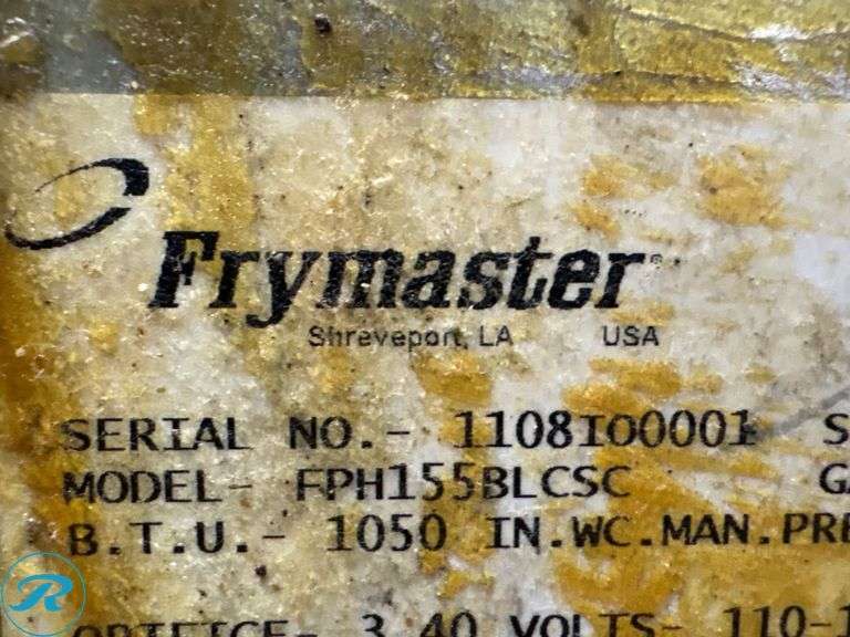 Frymaster FPH155BLCSC Commercial Gas Fryer with Baskets on Casters - Roller Auctions