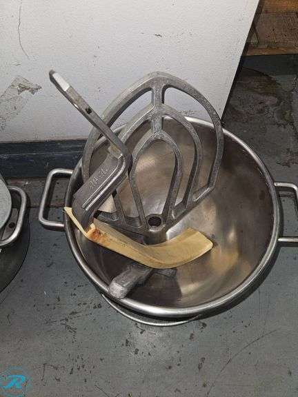 (2) Commercial Stainless Steel Mixing Bowls with Attachments - Roller Auctions