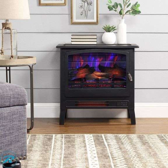 Infrared Electric Fireplace Stove Heater - Used - Damged/ Dents on Bottom - Roller Auctions