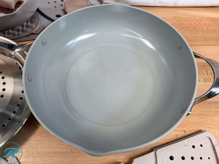 Tramontina 5-quart All-In-One Plus Ceramic Non-Stick Pan, 7-piece Set - Used - Roller Auctions