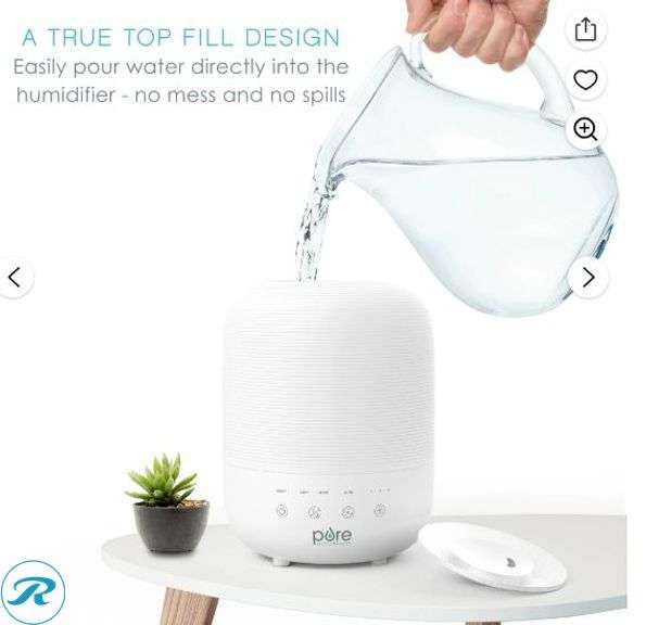 Pure Enrichment® HUME™ Sense Top Fill Humidifier, 2-Pk- Like New - Roller Auctions