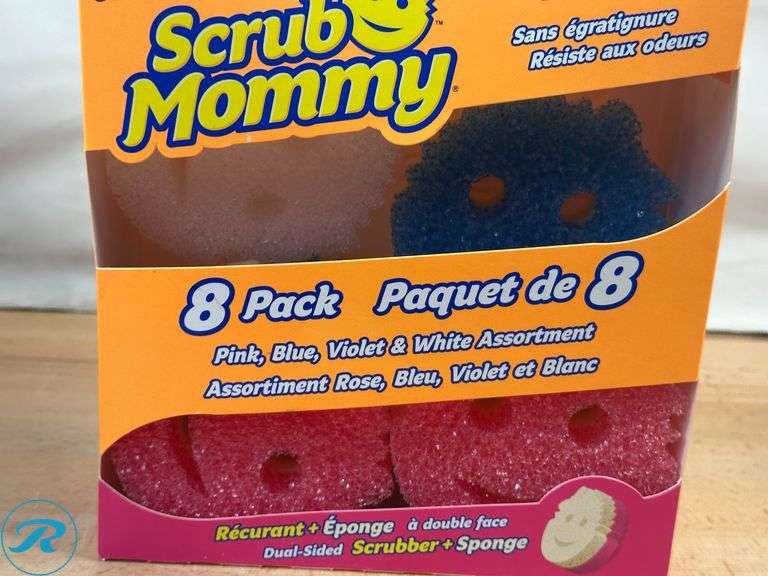 O-Cedar EasyWring Spin Mop & Bucket System with 3 Refills- New; Scrub Daddy / Scrub Mommy Dual-Sided Scrubber Sponge Scratch Free 8 Pack- (1) New, (1) New/ Missing 4 units - Roller Auctions