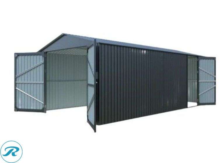 New Chery Industrial Single Garage Metal Shed, 20' x 10' - Roller Auctions
