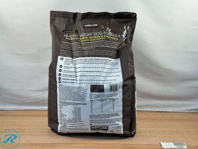 Kirkland Signature Healthy Weight Formula Chicken & Vegetable Dog Food 40 lb. - New - Damaged Package - Roller Auctions