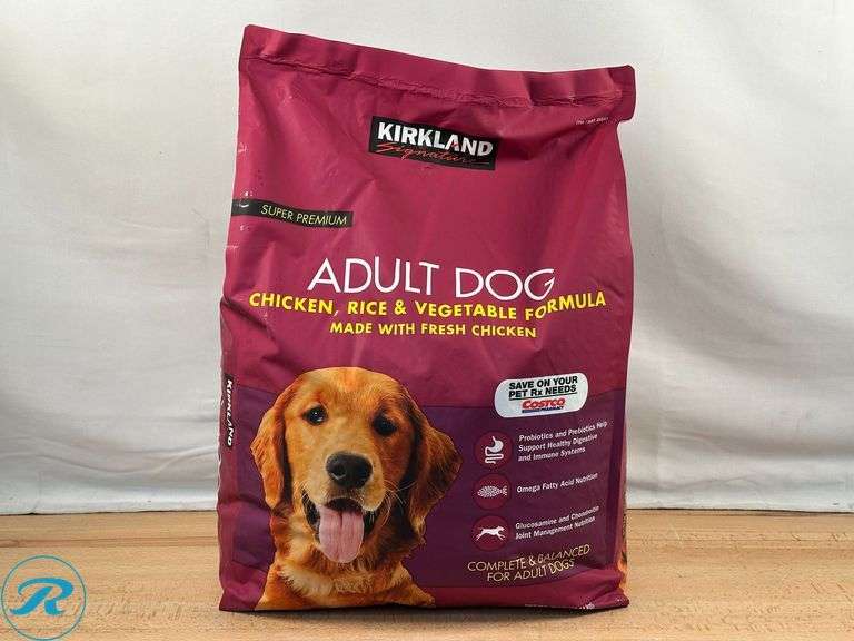 Kirkland Signature Adult Formula Chicken, Rice and Vegetable Dog Food, 40 lbs - New - Damaged Package - Roller Auctions