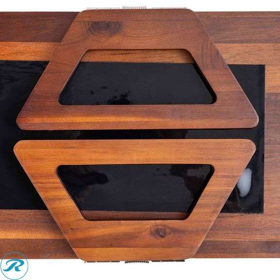 (3) Smart Design Acacia Armrest Tray - Like New - Roller Auctions