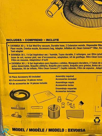 DeWalt 8 Gallon Wet/Dry Vacuum - New - Roller Auctions