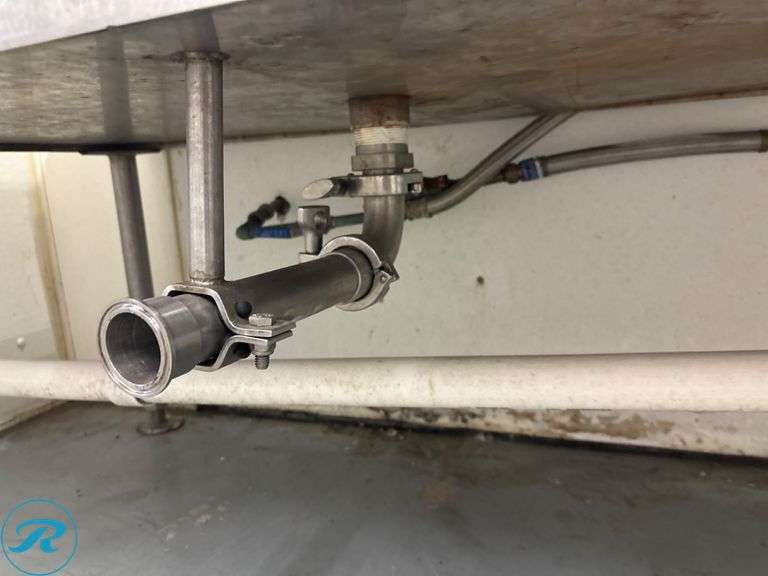 Stainless Steel Part Washing Sink With Faucet and Drain System, 74” x 28” x 50” - Roller Auctions