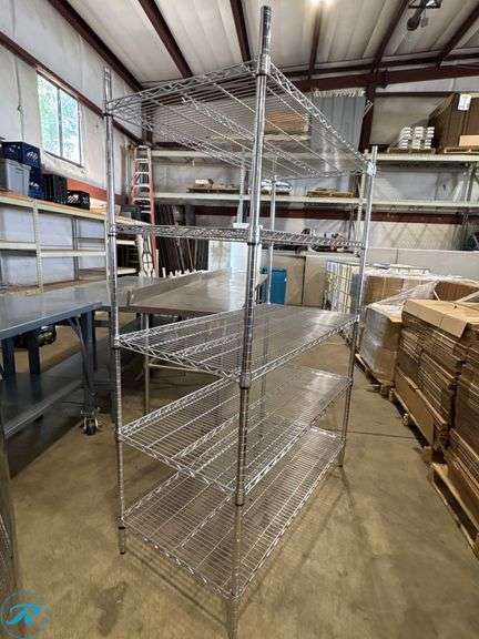 5-Tier Wire Rack, 48” x 24” x 72”H - Roller Auctions