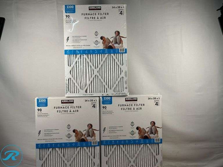 (3) Kirkland Signature 2200 High Performance Furnace Filters, 4-pack - New - Roller Auctions