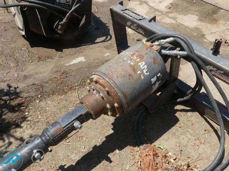 McMillan Hydraulic Posthole Digging Attachment To Fit Skid Steer Loader, With 8" Auger Bit - Roller Auctions