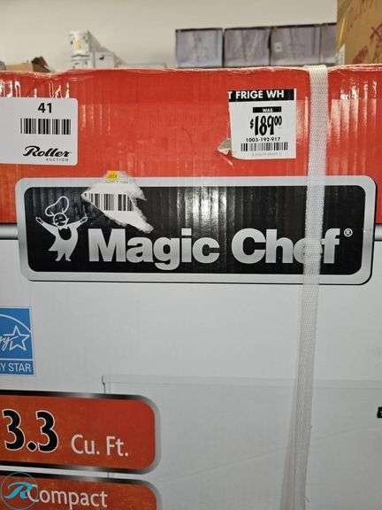 Magic Chef 3.3 Cu. Ft. Compact Refrigerator, Model HMDR33WE(Water Damage to Box, However No Damage to Internal Packaging or Unit) - Roller Auctions