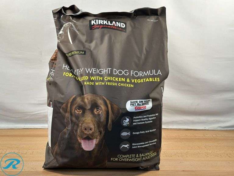 Kirkland Signature Healthy Weight Formula Chicken & Vegetable Dog Food 40 lb. - New - Damaged Package - Roller Auctions
