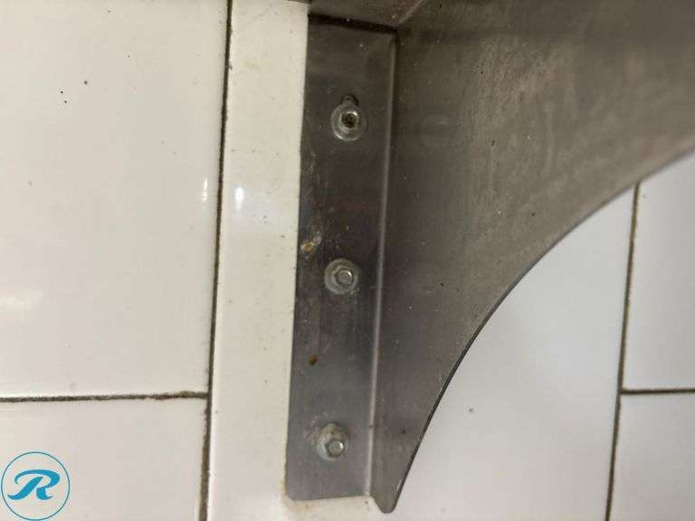 (2) 48″ x 16″ Stainless Steel Wall-Mounted Shelves - Roller Auctions