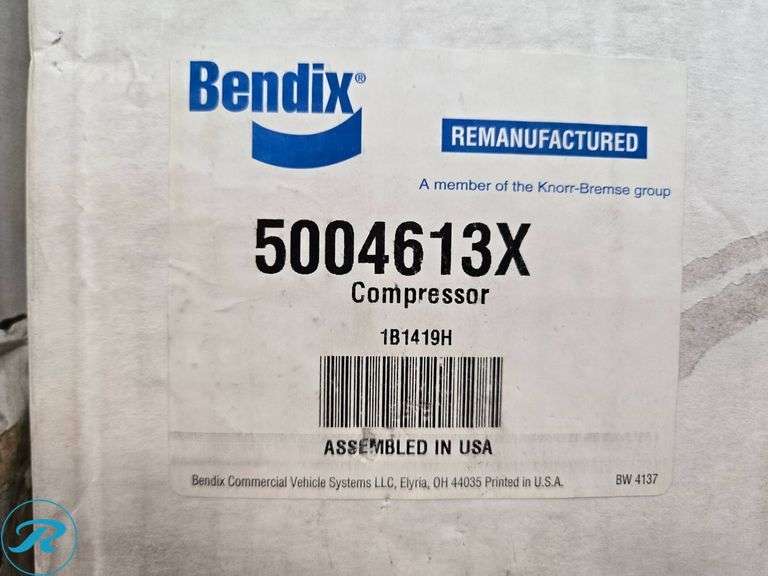 Two Bendix Remanufactured Compressors, Model 5004613X - Roller Auctions