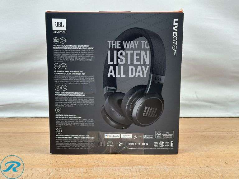 JBL Live 675NC Wireless True Adaptive Noise-cancelling On-Ear Headphones - Like New - Roller Auctions