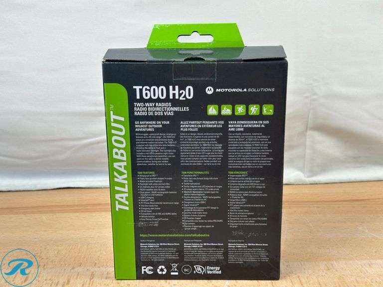 Motorola Solutions T600 35 Miles Waterproof Two-way Radio Green, 2-pack - Like New - Roller Auctions
