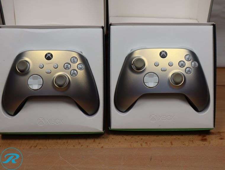 (2) Microsoft - Xbox Wireless Controller for XBOX - Lunar Shift Special Edition - Used - Roller Auctions