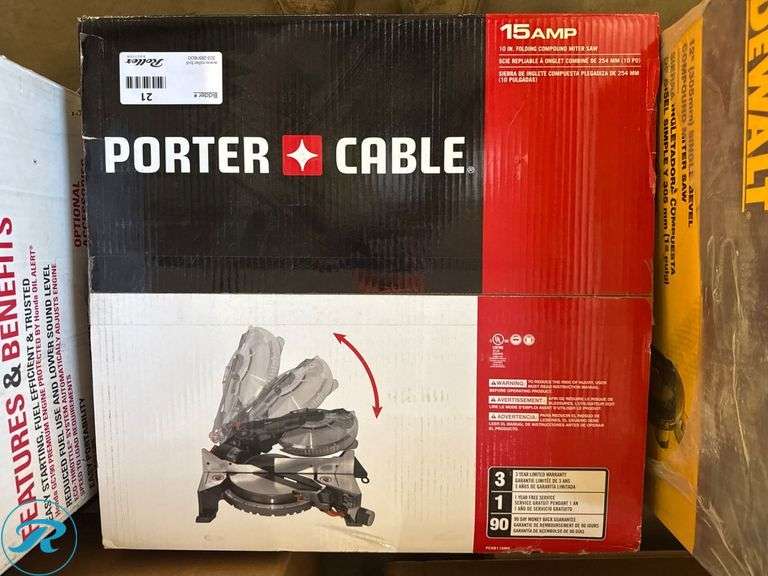 New Porter-Cable PCXB115MS 10-In. Folding Compound Miter Saw, 15 Amp - Roller Auctions