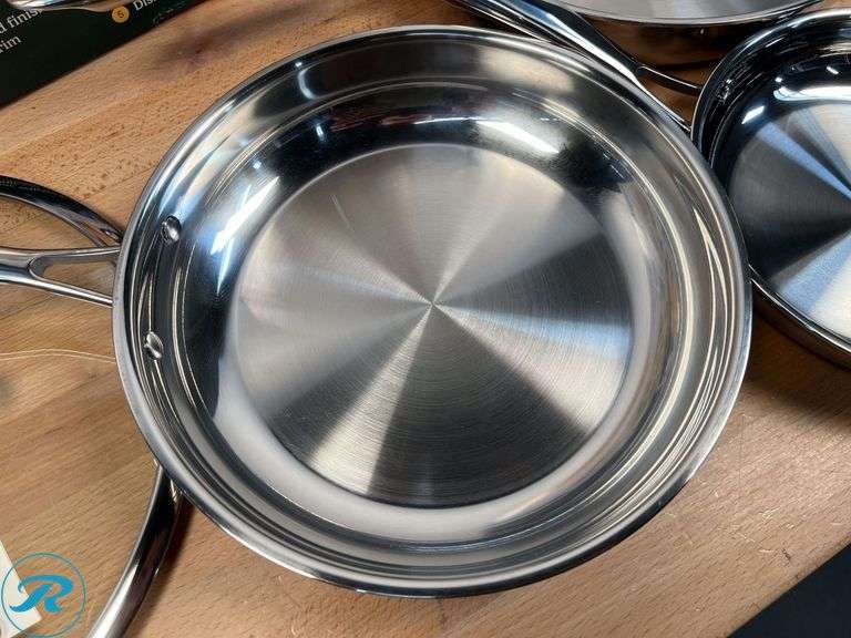 Cuisinart Tri-Ply Clad Stainless Steel 5-piece Skillet Set - Used - Roller Auctions