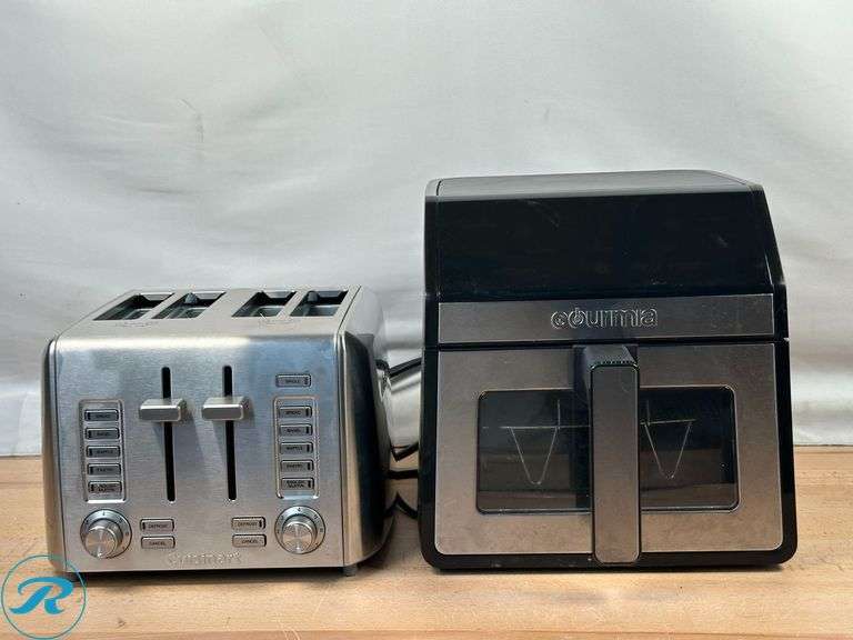 Gourmia 8-Quart Digital Air Fryer with Window & Light- Used; Cuisinart Custom Select 4-slice Toaster- Used - Roller Auctions