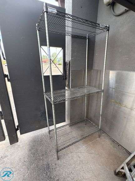 3-Tier Metal Wire Shelving Unit, 36” x 18” x 74”H - Roller Auctions