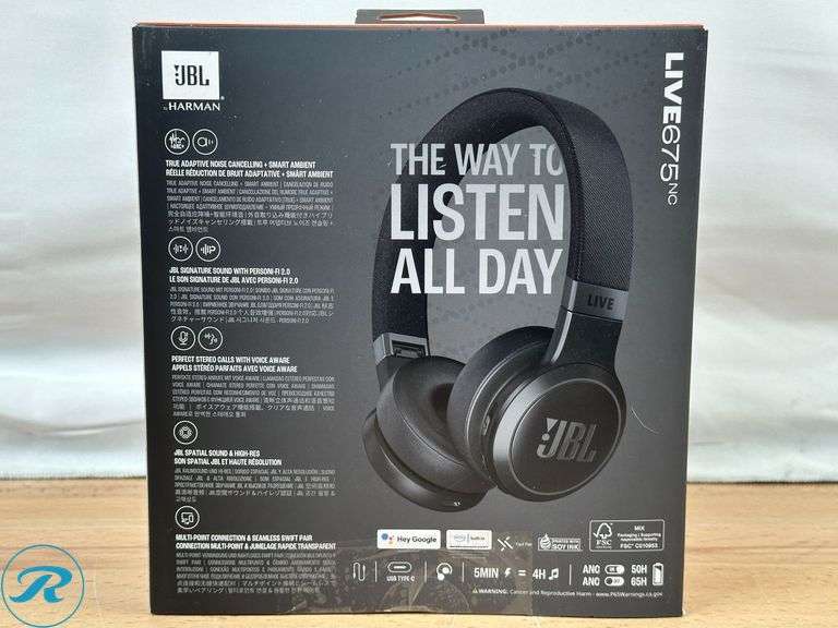 JBL Live 675NC Wireless True Adaptive Noise-cancelling On-Ear Headphones - Like New - Roller Auctions