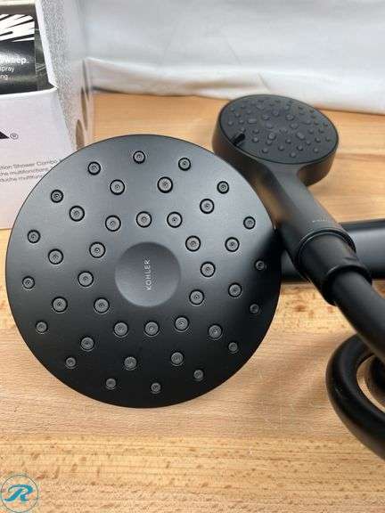 Kohler Prone 3-in-1 Multifunction Shower Head with PowerSweep, Matte Bkack- Used; Kohler; Prone 3-in-1 Multifunction Shower Combo Kit- Used - Roller Auctions