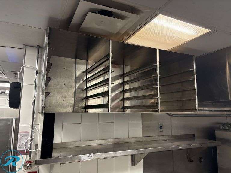 Stainless Steel Shelf 86” x 16” and Sheet Pan Rack 60” x 27” with 15 Pan Capacity
