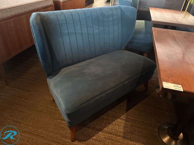 Dining Seating Package; (8) 46in Benches and (4) 48in x 30in Tables with Wood Tops and Upholstered Seats - Roller Auctions