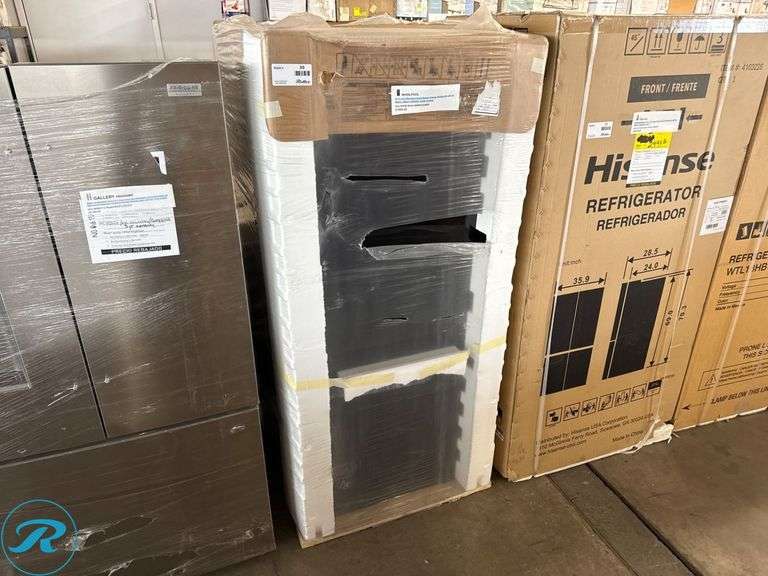 Whirlpool WRB322DMBM 22.07-cu ft Standard-Depth Bottom-Freezer Refrigerator, Black, ENERGY STAR Certified - Roller Auctions
