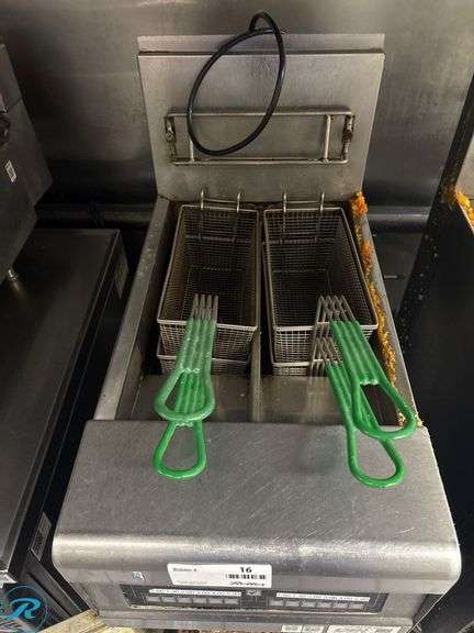 Frymaster PH155-2CSE Commercial Gas Fryer with Baskets on Casters - Roller Auctions