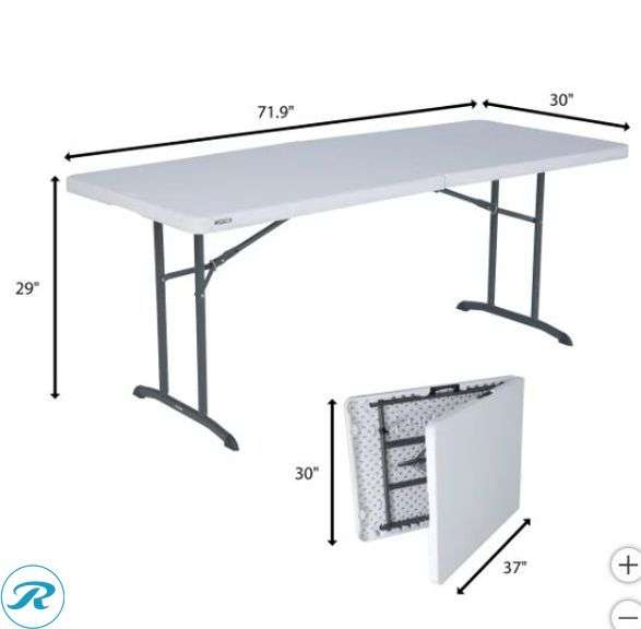 Lifetime Commercial 6' Fold-in-Half Table- Used - Roller Auctions