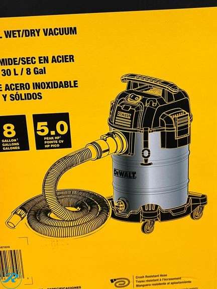 DeWalt 8 Gallon Wet/Dry Vacuum - Like New - (1) Missing Filter - TWO - Roller Auctions