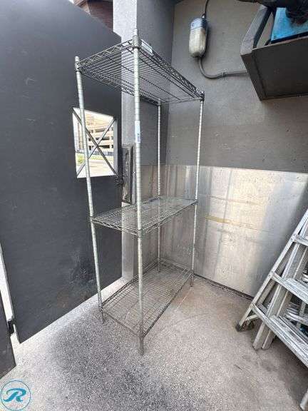 3-Tier Metal Wire Shelving Unit, 36” x 18” x 74”H - Roller Auctions