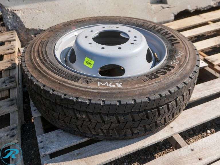 2013 Continental HSR Tire with Rim, 225/70R19.5 - Roller Auctions