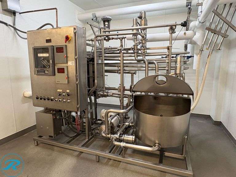 Milk Processing Plant with Anderson Instrument Co. AV-9900 Stainless Steel Process Control System, Heat Exchanger, Baldor Motors and Tri-Clover Components